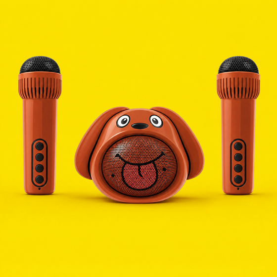 Karaoke set dječji sa zvučnikom i 2 mikrofona LILBIG MM-2622, pas