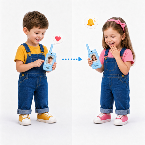 Walkie-talkie dječji video Talkies s chat funkcijom LILBIG MM-2617, plavi, 2 kom