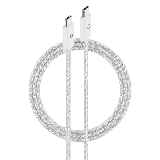 Kabel Adda Collins USB-206-WH, Type-C na Type-C, 100W, pleteni, 1m, bijeli